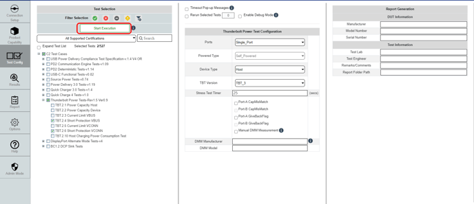 Thunderbolt Host_Device_test execution procedure_step 1_start execution